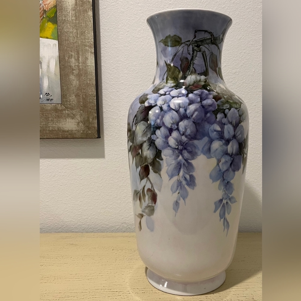 Gorgeous Royal Crest Germany Handpainted/Signed 16" Porcelain Vase‎